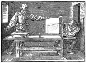 本｢測定論｣挿絵 木版画(1525年出版)
